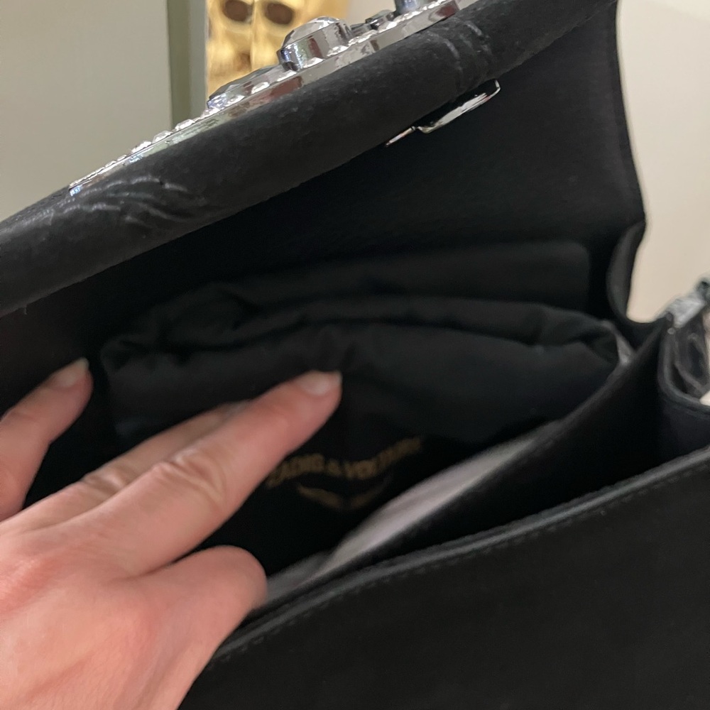 Zadig & Voltaire bag /crossbody . Black suede .NEW - Picture 5 of 9